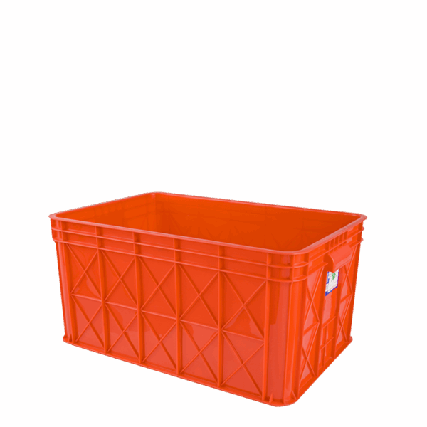 KERANJANG PLASTIK INDUSTRI 68,5 LITER GREEN LEAF TIPE 2227 P | UKURAN 631 x 414 x 307 mm | WARNA BIRU, MERAH, KUNING, HIJAU Keranjang Plastik Industri / Plain Industrial Container 68.5 ℓ / Wadah Industri Polos (Rapat)