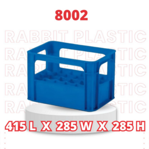 KERANJANG BOTOL RABBIT 8002 KERANJANG BOTOL RABBIT 8002 / KRAT / BOX PETI PLASTIK ISI 24 BOTOL: Solusi Penyimpanan Botol Praktis, Kuat, dan Efisien untuk Industri Minuman