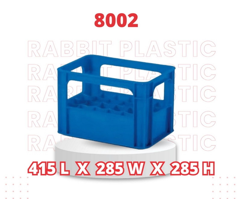 KERANJANG BOTOL RABBIT 8002 / KRAT / BOX PETI PLASTIK ISI 24 BOTOL: Solusi Penyimpanan Botol Praktis, Kuat, dan Efisien untuk Industri Minuman
