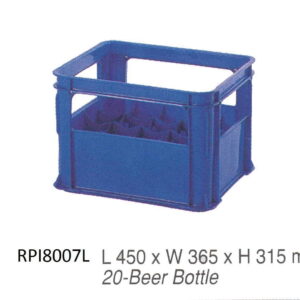 KERANJANG BOTOL RABBIT 8007 / KRAT / BOX PETI PLASTIK ISI 20 BOTOL: Solusi Penyimpanan Botol Industri yang Kuat, Aman, dan Efisien
