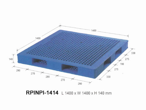 PALLET PLASTIK BESAR RABBIT NPI-1414 UKURAN 140x140x14 CM | PALET BARU PREMIUM STANDAR INTERNASIONAL | RAJA PLASTIK INDONESIA | KIRIM KE SELURUH INDONESIA