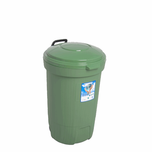 TEMPAT SAMPAH PLASTIK BULAT 120 LITER GREEN LEAF 2120