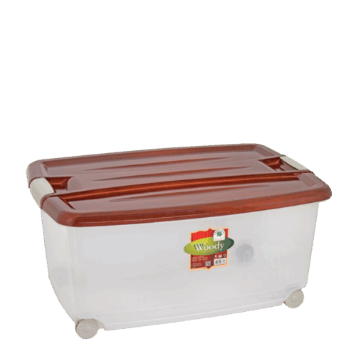 KONTAINER BOX WOODY DENGAN RODA 7835