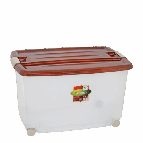 KONTAINER BOX WOODY DENGAN RODA 7836