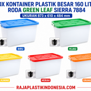 BOX KONTAINER PLASTIK BESAR 160 LITER RODA GREEN LEAF SIERRA 7884 RAJAPLASTIK(1) BOX KONTAINER PLASTIK BESAR 160 LITER RODA GREEN LEAF SIERRA 7884 | RAJA PLASTIK INDONESIA