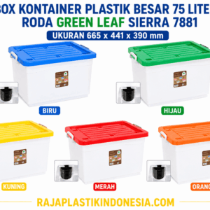BOX KONTAINER PLASTIK BESAR 75 LITER RODA GREEN LEAF SIERRA 7881 (2) BOX KONTAINER PLASTIK BESAR 75 LITER RODA GREEN LEAF SIERRA 7881 | RAJA PLASTIK INDONESIA