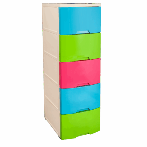 CABINET 5 SUSUN LIBBY 7918-SS5 | Lemari Baju Pakaian Laci Kabinet Plastik
