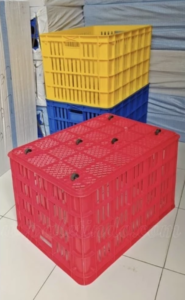 CONTAINER BOX PLASTIK JUMBO RABBIT 7007 | KERANJANG STANDAR INDUSTRI | UKURAN 68 x 49 x 42 cm | WARNA BIRU, MERAH & KUNING | JUAL HARGA GROSIR KE SELURUH INDONESIA