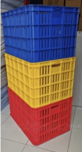 CONTAINER BOX PLASTIK JUMBO RABBIT 7007 | KERANJANG STANDAR INDUSTRI | UKURAN 68 x 49 x 42 cm | WARNA BIRU, MERAH & KUNING | JUAL HARGA GROSIR KE SELURUH INDONESIA