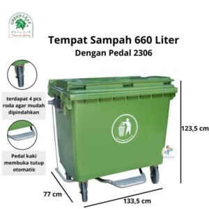 TEMPAT SAMPAH PLASTIK BESAR 660 Liter Tipe 2306 BIO DUSTBIN | JUAL KE SELURUH INDONESIA
