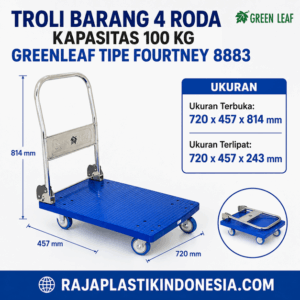 TROLI BARANG 4 RODA KAPASITAS 100 KG GREENLEAF TIPE FOURTNEY 8883 | RAJA PLASTIK INDONESIA