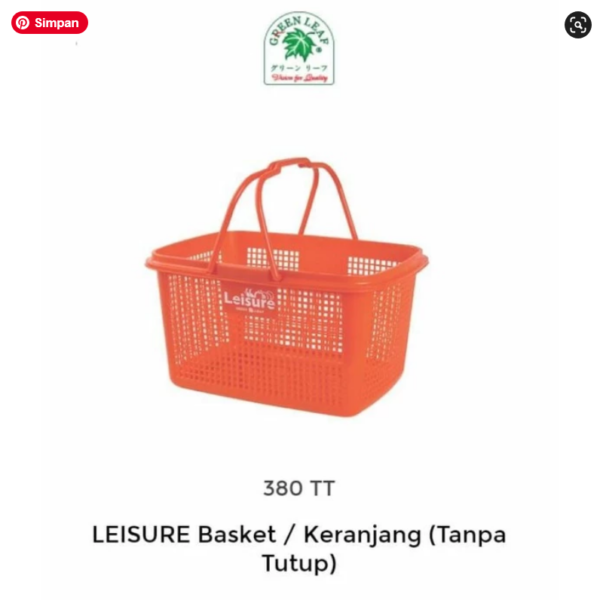 KERANJANG BELANJA MINIMARKET TIPE GL LEISURE 380 TT (TANPA TUTUP) JUAL HARGA GROSIR KE SELURUH INDONESIA