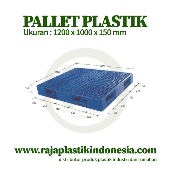 PALLET PLASTIK NPD-1210 RABBIT UK. 1200 L x 1000 W x 150 H | PALET STANDAR INDUSTRI