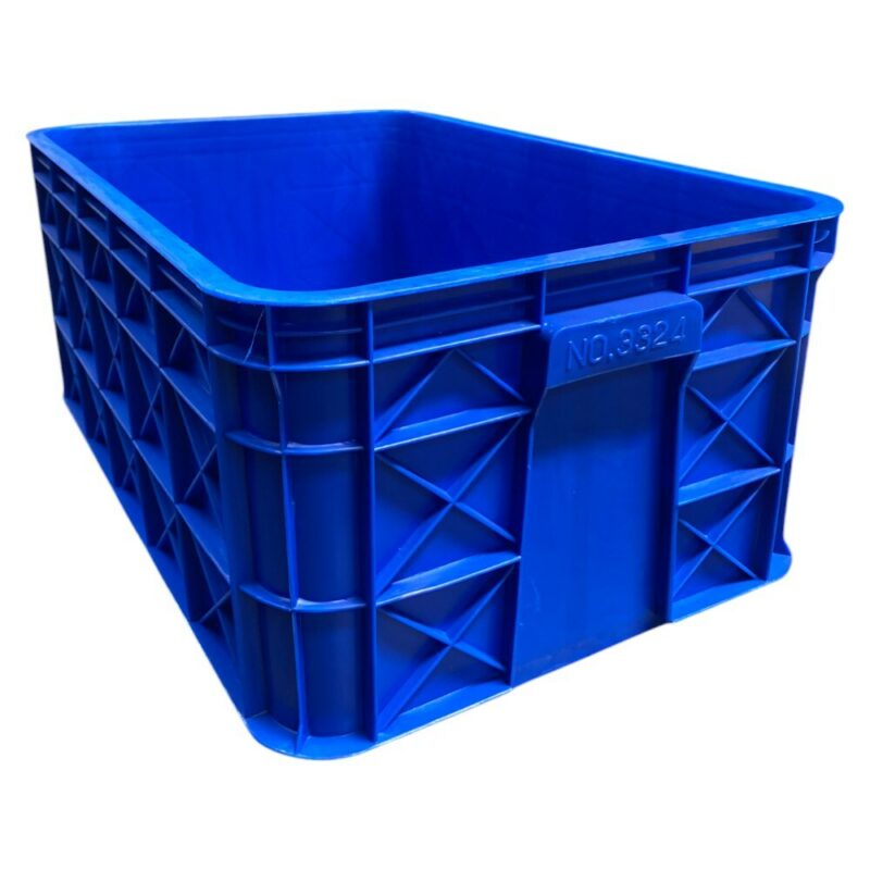 BOX RABBIT CONTAINER PLASTIK INDUSTRI TIPE 3324 VOLUME 60 LITER, UKURAN 600 x 400 x 250 mm - KERANJANG INDUSTRIAL | RAJA PLASTIK INDONESIA
