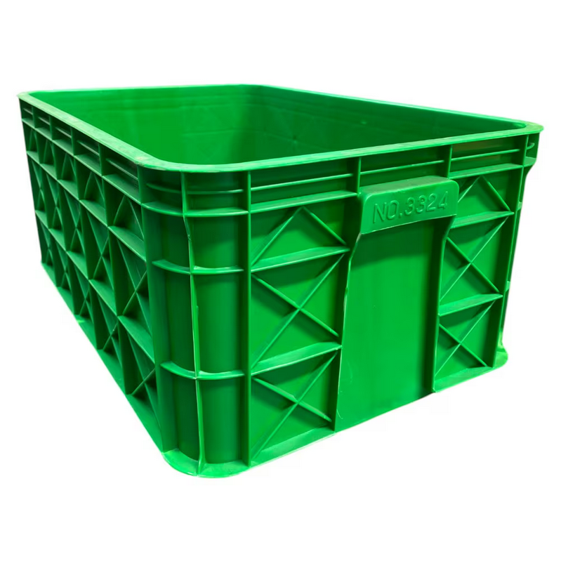 BOX RABBIT CONTAINER PLASTIK INDUSTRI TIPE 3324 VOLUME 60 LITER, UKURAN 600 x 400 x 250 mm - KERANJANG INDUSTRIAL | RAJA PLASTIK INDONESIA