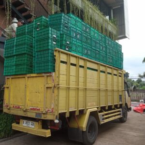 CONTAINER BOX PLASTIK LUBANG INDUSTRI ATARI TIPE 9912 L | HOLES INDUSTRIAL CONTAINER | UKURAN 472 x 356 x 260 mm, VOLUME 43,7 LITER