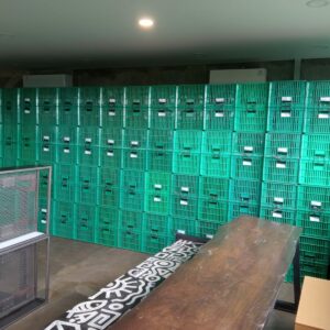 CONTAINER BOX PLASTIK LUBANG INDUSTRI ATARI TIPE 9912 L | HOLES INDUSTRIAL CONTAINER | UKURAN 472 x 356 x 260 mm, VOLUME 43,7 LITER