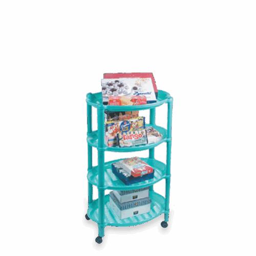 RAK PLASTIK 4 SUSUN DENGAN RODA QUENNIE 1362 SS4