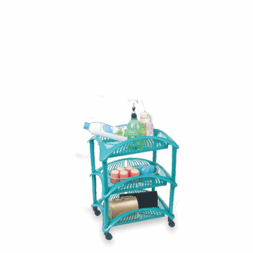 RAK PLASTIK 3 SUSUN DENGAN RODA JACINTO 1365 SS3