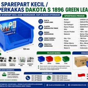 BIN BOX SPAREPART KECIL KOTAK PERKAKAS DAKOTA S 1896 GREEN LEAF | RAJA PLASTIK INDONESIA