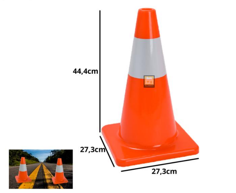 KERUCUT LALU LINTAS / SIGN TRAFFIC CONE / ROAD SAFETY CONE / CONSTRUCTION CONE / TRAFFIC PYLON MERK GREEN LEAF TIPE 1909