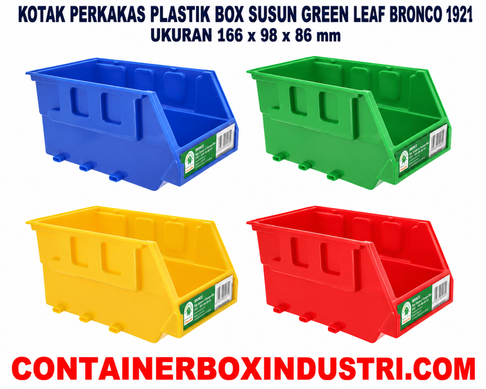KOTAK PERKAKAS PLASTIK BOX SUSUN GREEN LEAF TIPE BRONCO 1921 | RAJA PLASTIK INDONESIA