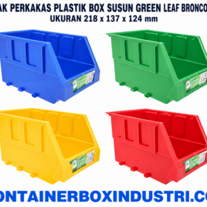 KOTAK PERKAKAS PLASTIK BOX SUSUN GREEN LEAF TIPE BRONCO 1922(1) KOTAK PERKAKAS PLASTIK BOX SUSUN GREEN LEAF TIPE BRONCO 1922 UKURAN 218 x 137 x 124 mm | RAJA PLASTIK INDONESIA