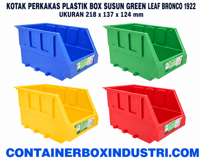 KOTAK PERKAKAS PLASTIK BOX SUSUN GREEN LEAF TIPE BRONCO 1922 UKURAN 218 x 137 x 124 mm | RAJA PLASTIK INDONESIA