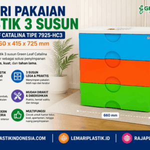 LEMARI PAKAIAN PLASTIK 3 SUSUN GREEN LEAF CATALINA TIPE 7925-HC3 (2) LEMARI PAKAIAN PLASTIK 3 SUSUN GREEN LEAF CATALINA TIPE 7925-HC3 | RAJA PLASTIK INDONESIA