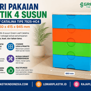 LEMARI PLASTIK 4 SUSUN JUMBO GREEN LEAF CATALINA TIPE 7925-HC4 (2) LEMARI PLASTIK 4 SUSUN JUMBO GREEN LEAF CATALINA TIPE 7925-HC4 : Solusi Praktis dan Fungsional untuk Kerapian Rumah Anda
