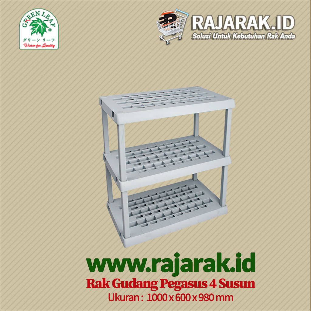 RAK SUSUN PLASTIK SERBAGUNA 3 TINGKAT GL PEGASUS 1374-SS3