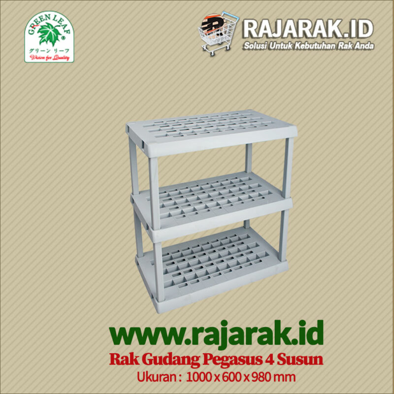 RAK PLASTIK PEGASUS 3 SUSUN 1374-SS3 | Jual Rak Gudang Plastik Serbaguna