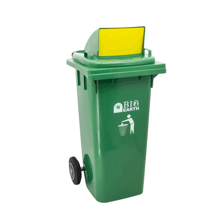 TEMPAT SAMPAH BESAR PLASTIK 120 LITER GREEN LEAF BIO DUSTBIN 2012 G – Solusi Tempat Sampah Industri, HORECA, dan Fasilitas Umum Berkualitas Tinggi