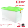 BOX CONTAINER PLASTIK BESAR 150 LITER + HANDLE SHINPO HERCULES – SIP119H CB150 | UKURAN 83,5 x 58,7 x 45 cm | JUAL HARGA GROSIR KE SELURUH INDONESIA