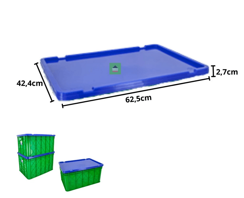 Industrial Container Lid / Tutup Tipe 2229 Green Leaf Untuk Box Container Tipe 2227, 2228, 2290, 2291, 2292 & 2293 | Raja Plastik Indonesia