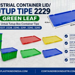 Industrial Container Lid Tutup Box Container Green Leaf Tipe 2229 Industrial Container Lid / Tutup Tipe 2229 Green Leaf Untuk Box Container Tipe 2227, 2228, 2290, 2291, 2292 & 2293 | Raja Plastik Indonesia