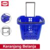 KERANJANG BELANJA PLASTIK SUPERMARKET TIPE FLAMINGO SIP 341 PLUS HANDLE & RODA | JUAL HARGA GROSIR KE SELURUH INDONESIA | Solusi Nyaman untuk Belanja di Minimarket dan Supermarket