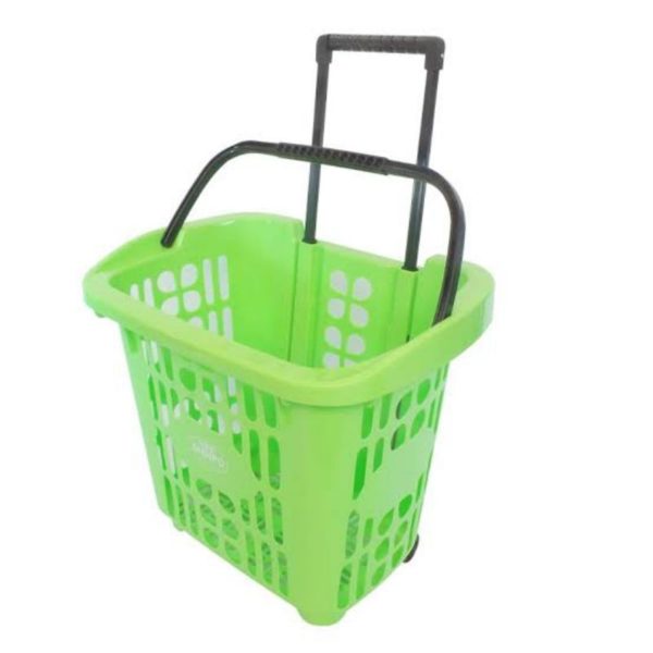 KERANJANG BELANJA PLASTIK SUPERMARKET TIPE FLAMINGO SIP 341 PLUS HANDLE & RODA | JUAL HARGA GROSIR KE SELURUH INDONESIA | Solusi Nyaman untuk Belanja di Minimarket dan Supermarket