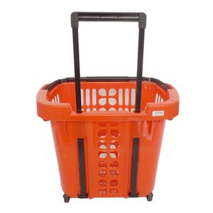 KERANJANG BELANJA PLASTIK SUPERMARKET TIPE FLAMINGO SIP 341 PLUS HANDLE & RODA | JUAL HARGA GROSIR KE SELURUH INDONESIA | Solusi Nyaman untuk Belanja di Minimarket dan Supermarket