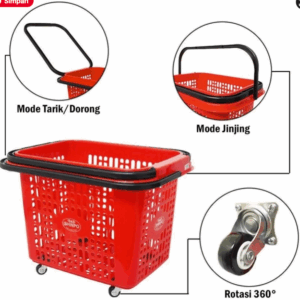 KERANJANG BELANJA RODA SHINPO TIPE PELICAN – SIP 342 | KERANJANG PLASTIK SERBAGUNA | JUAL HARGA GROSIR KE SELURUH INDONESIA