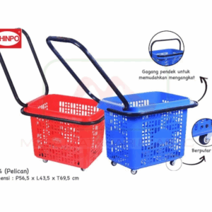KERANJANG BELANJA RODA SHINPO TIPE PELICAN – SIP 342 | KERANJANG PLASTIK SERBAGUNA | JUAL HARGA GROSIR KE SELURUH INDONESIA