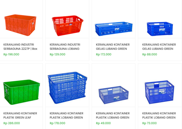 ukuran box container plastik