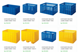 UKURAN BOX CONTAINER PLASTIK INDUSTRI 30, 45, 50, 75, 100, 200, 300, 400, 500, 1000 LITER