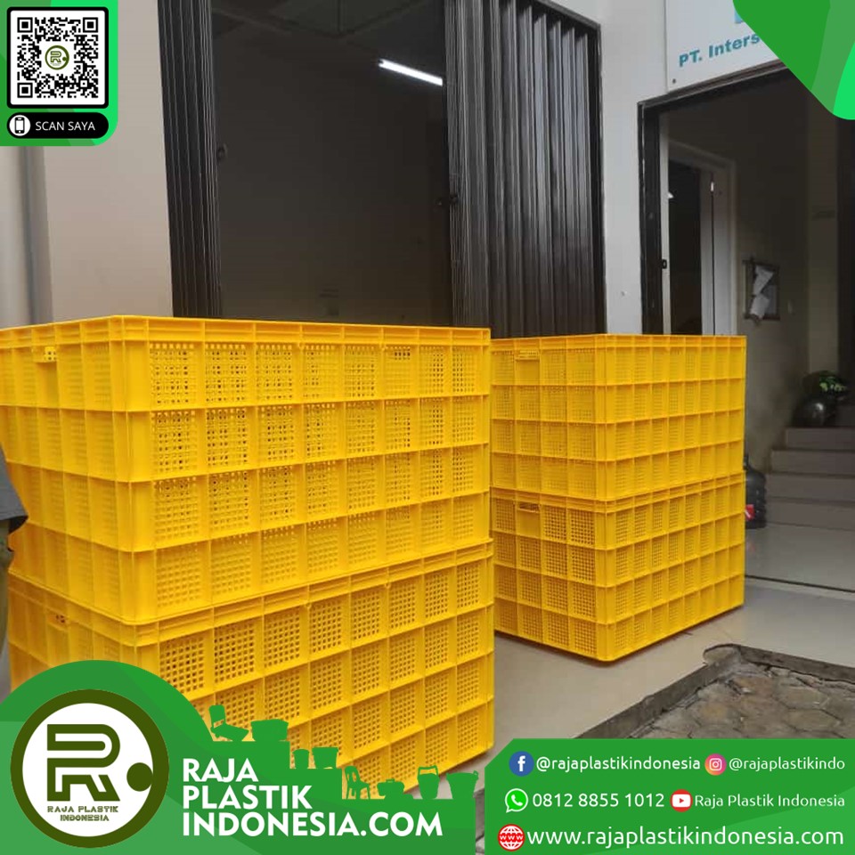 Jual Box Container Plastik Industri / Keranjang Serbaguna Rabbit, Green Leaf & Atari, Kirim ke Makassar, Kendari, Palu, Manado, Mamuju, Gorontalo, Morowali & Baubau