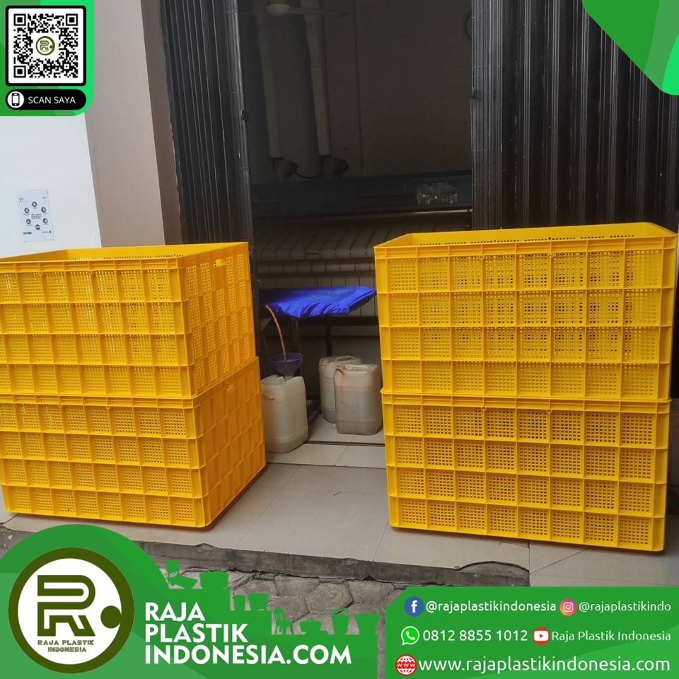 Jual Box Container Plastik Industri / Keranjang Serbaguna Rabbit, Green Leaf & Atari, Kirim ke Makassar, Kendari, Palu, Manado, Mamuju, Gorontalo, Morowali & Baubau