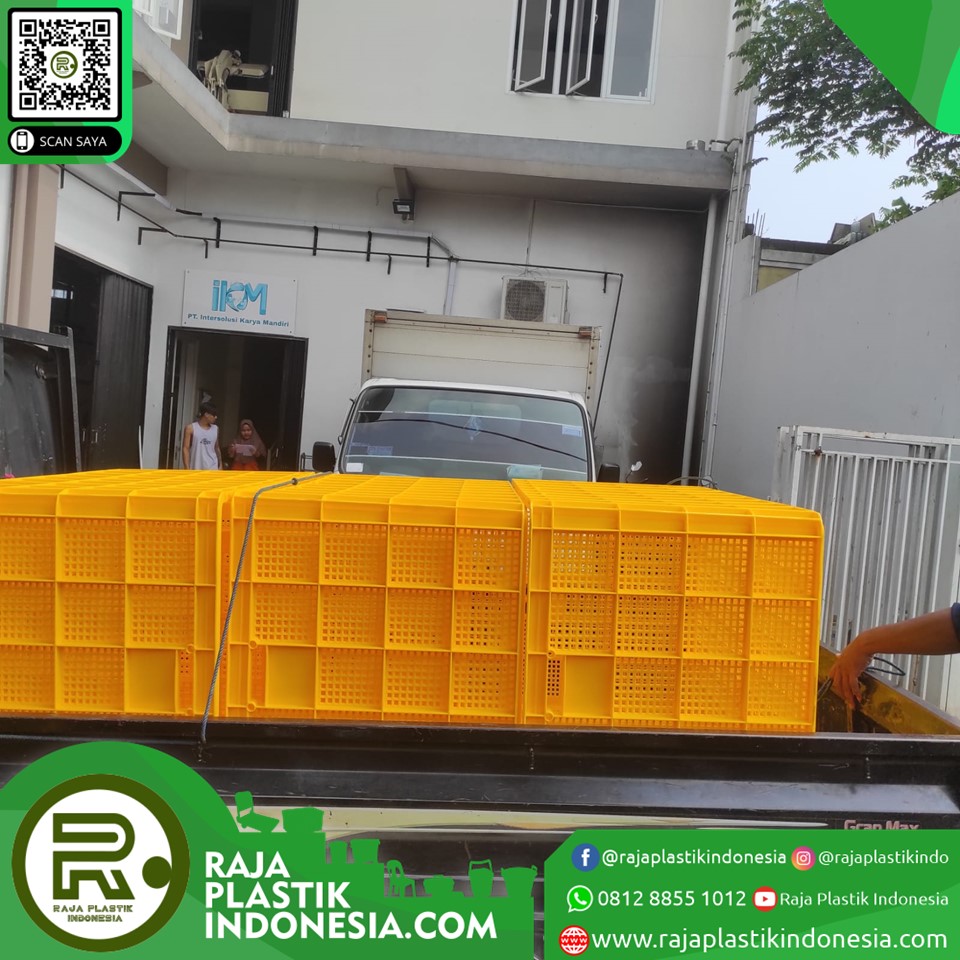 Jual Box Container Plastik Industri / Keranjang Serbaguna Rabbit, Green Leaf & Atari, Kirim ke Makassar, Kendari, Palu, Manado, Mamuju, Gorontalo, Morowali & Baubau