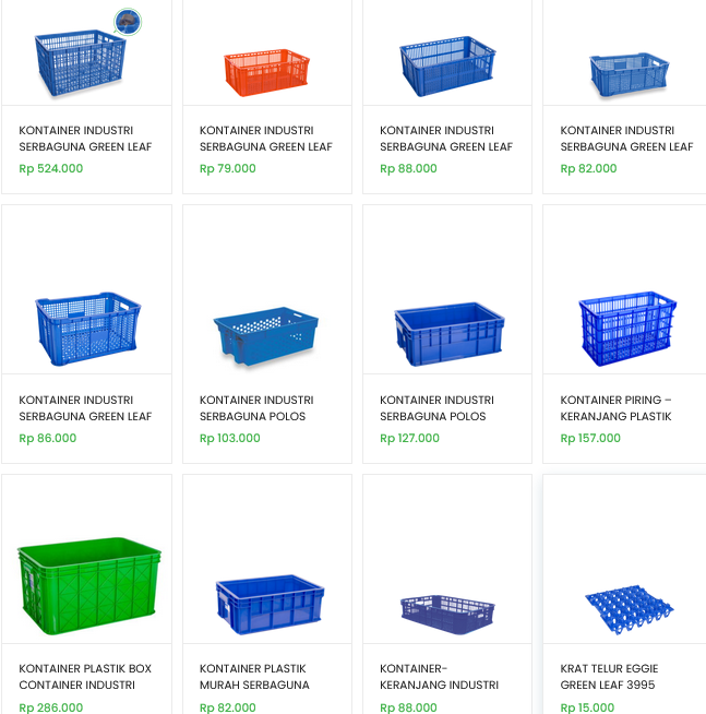 Jual Container Box Plastik Keranjang Industri Terdekat | Merk Rabbit, Green Leaf, Atari, Hanata & YTH | Dapatkan di Raja Plastik Indonesia