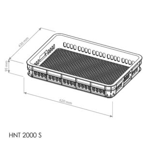 BOX CONTAINER INDUSTRI PLASTIK BERLUBANG HANATA 2000S (KECIL) 62x43x9,5 CM