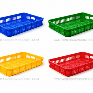 BOX CONTAINER INDUSTRI PLASTIK BERLUBANG HANATA 2000S (KECIL) UKURAN 62x43x95 CM: Container Box Berkualitas untuk Berbagai Kebutuhan Industri Modern