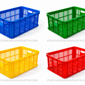 BOX CONTAINER INDUSTRI PLASTIK BERLUBANG HANATA HNT 2003(1) BOX CONTAINER INDUSTRI PLASTIK BERLUBANG HANATA HNT 2002 UK.620 x 430 x 250 MM: Solusi Penyimpanan Modern untuk Kebutuhan Industri